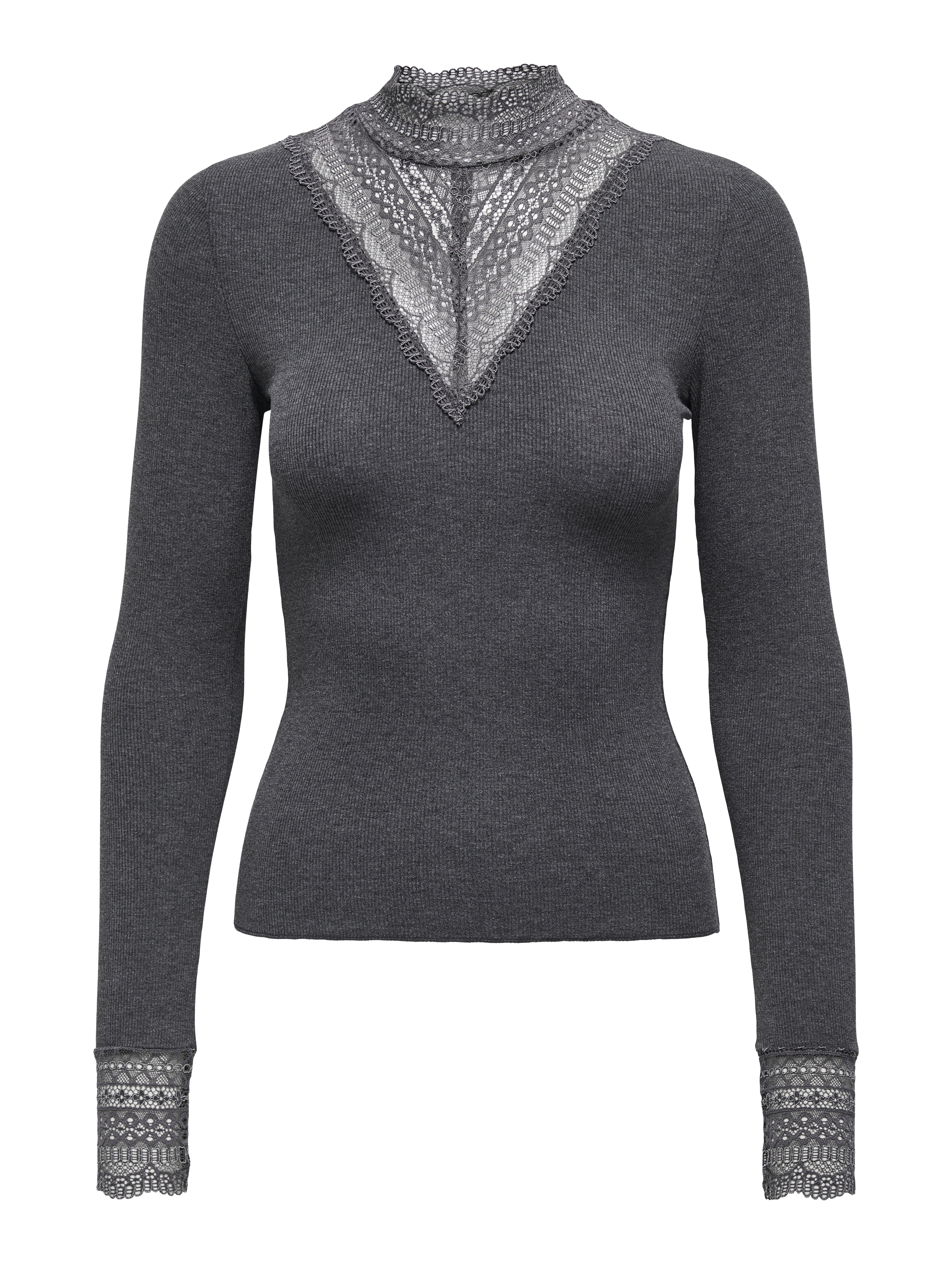 ONLTILDE Top Dark Grey Melange