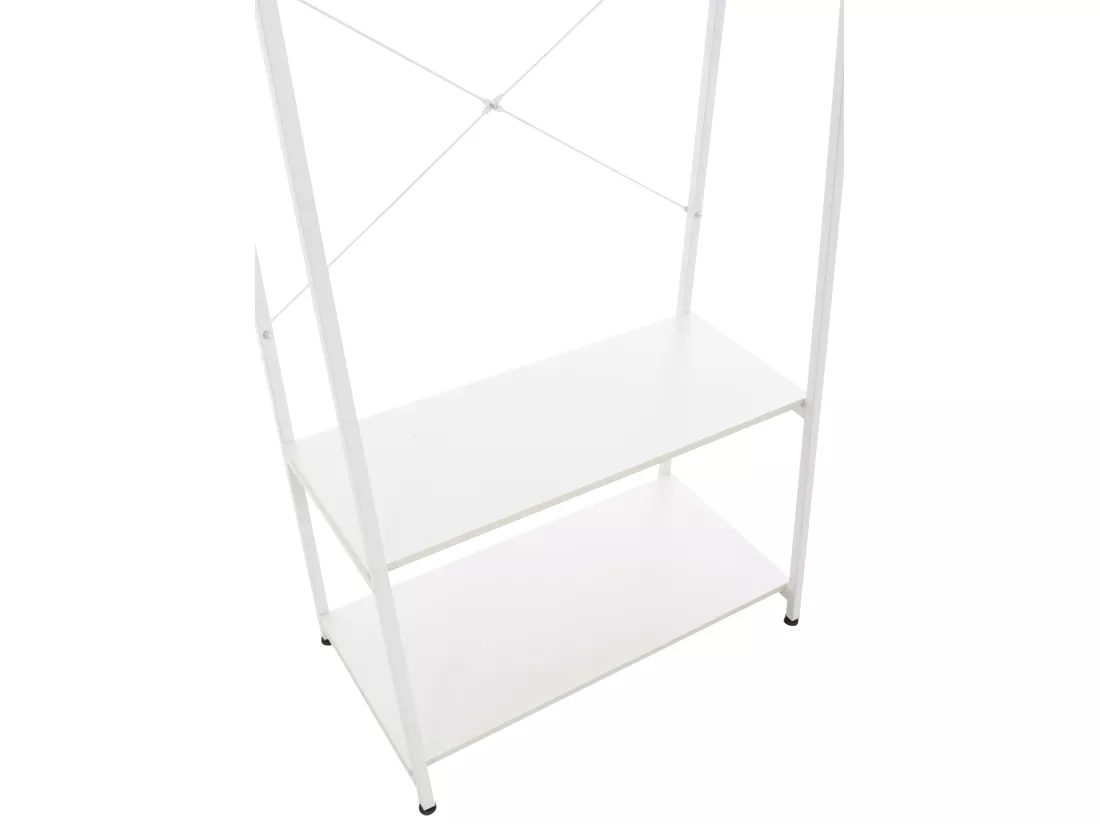 Portant à vêtement - Bois - 80 x 44 x 167cm - Blanc - Luton
