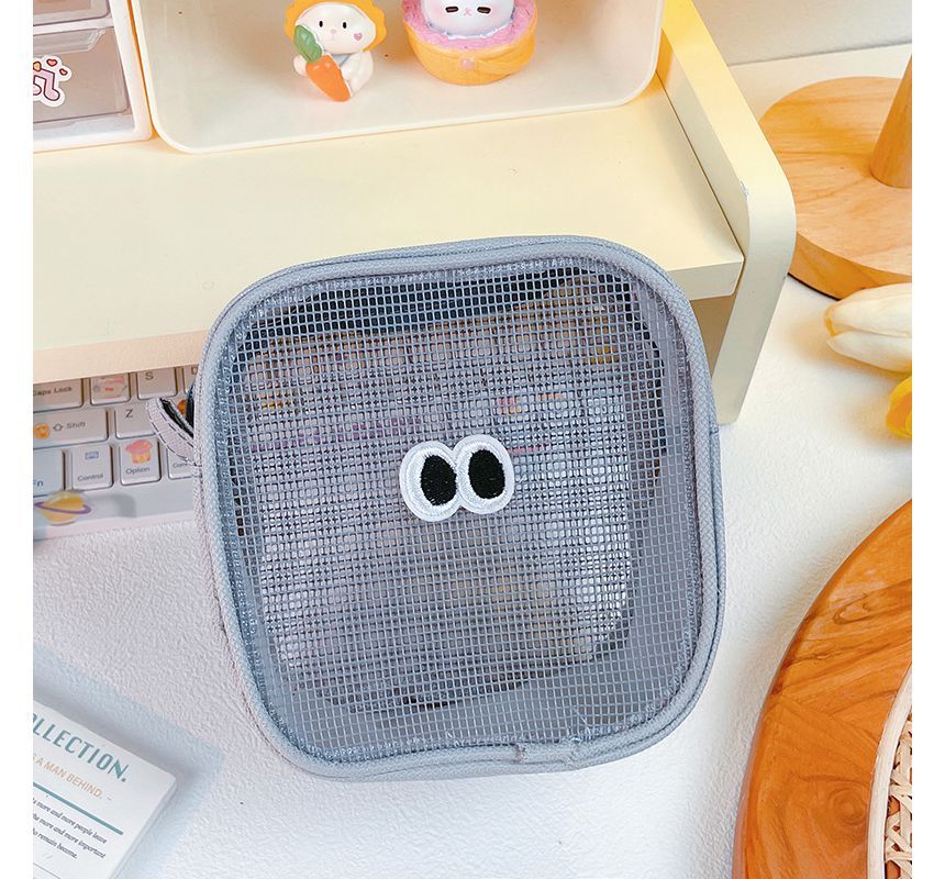 Fenmo - Grote toilettas met ogenprint en mesh