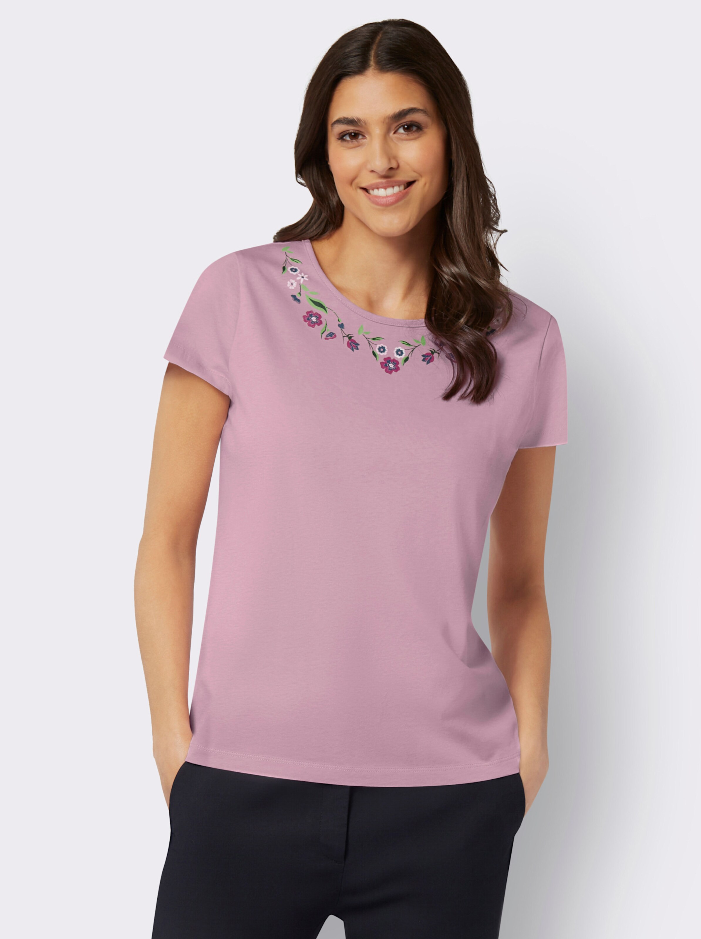 Kurzarmshirt mit Blütendruck