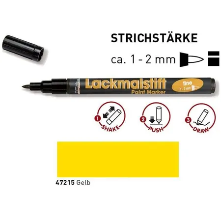 KREUL Lackmalstift fine Gelb 1-2 mm