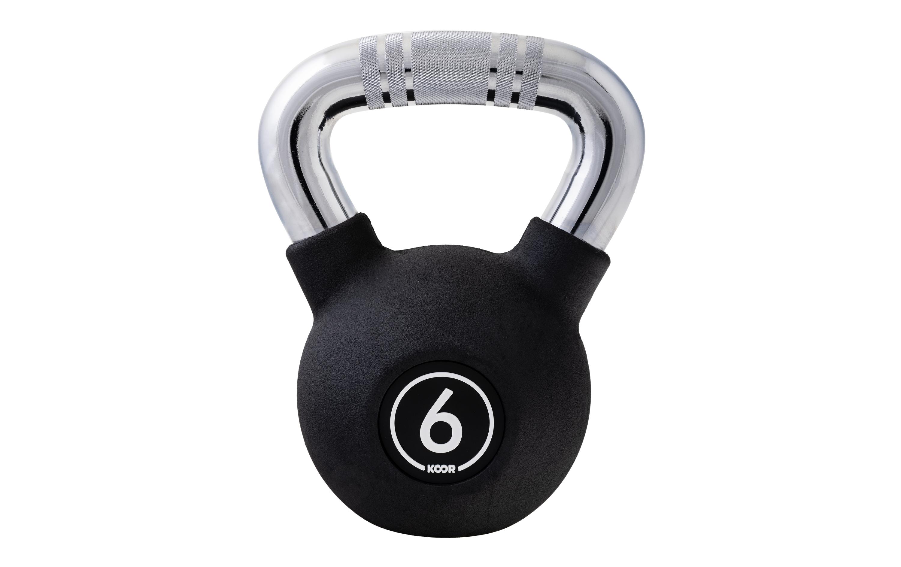 Kettlebell 6 kg, SchwarzKugelhantel für Krafttraining