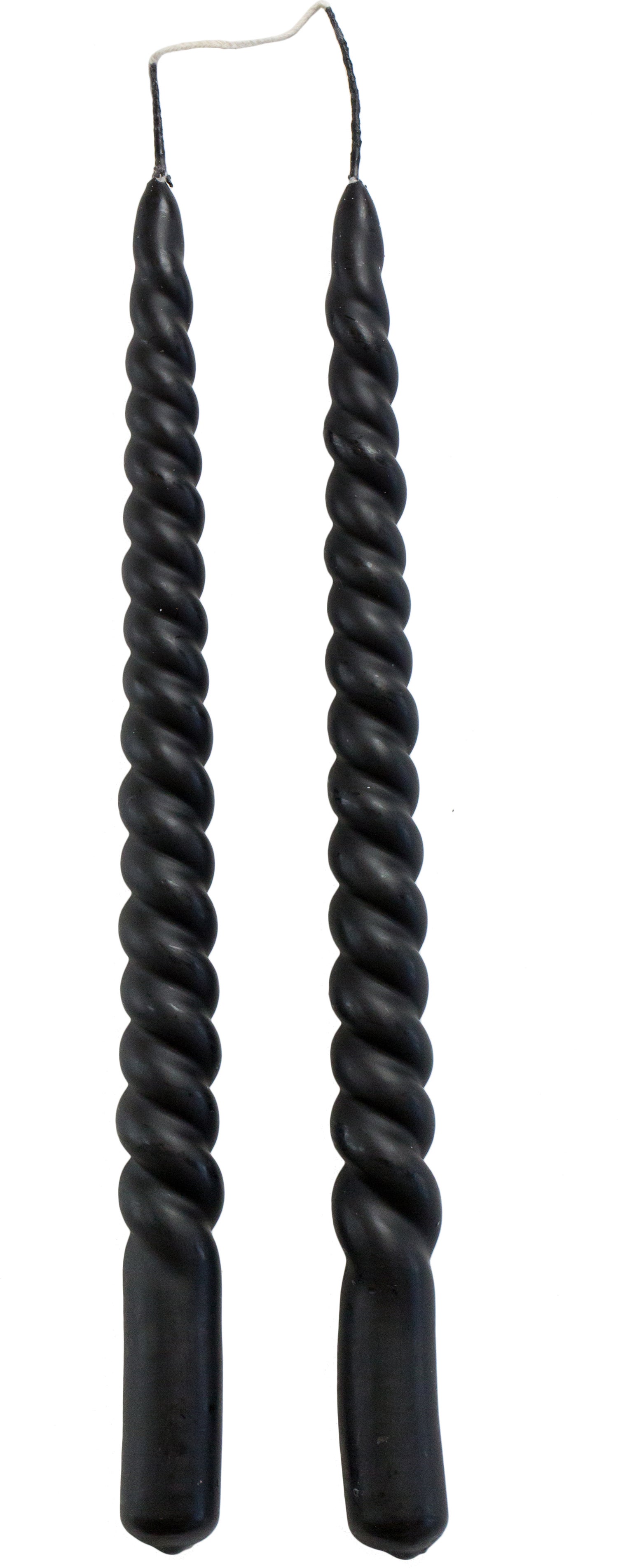 Rustik Lys dinerkaars Swirl zwart 8,5 uur 2 stuks