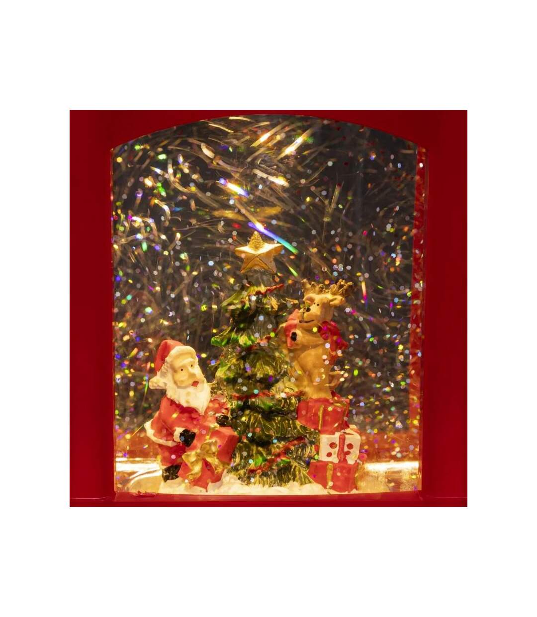 Décoration Lumineuse Led Train 22cm Rouge