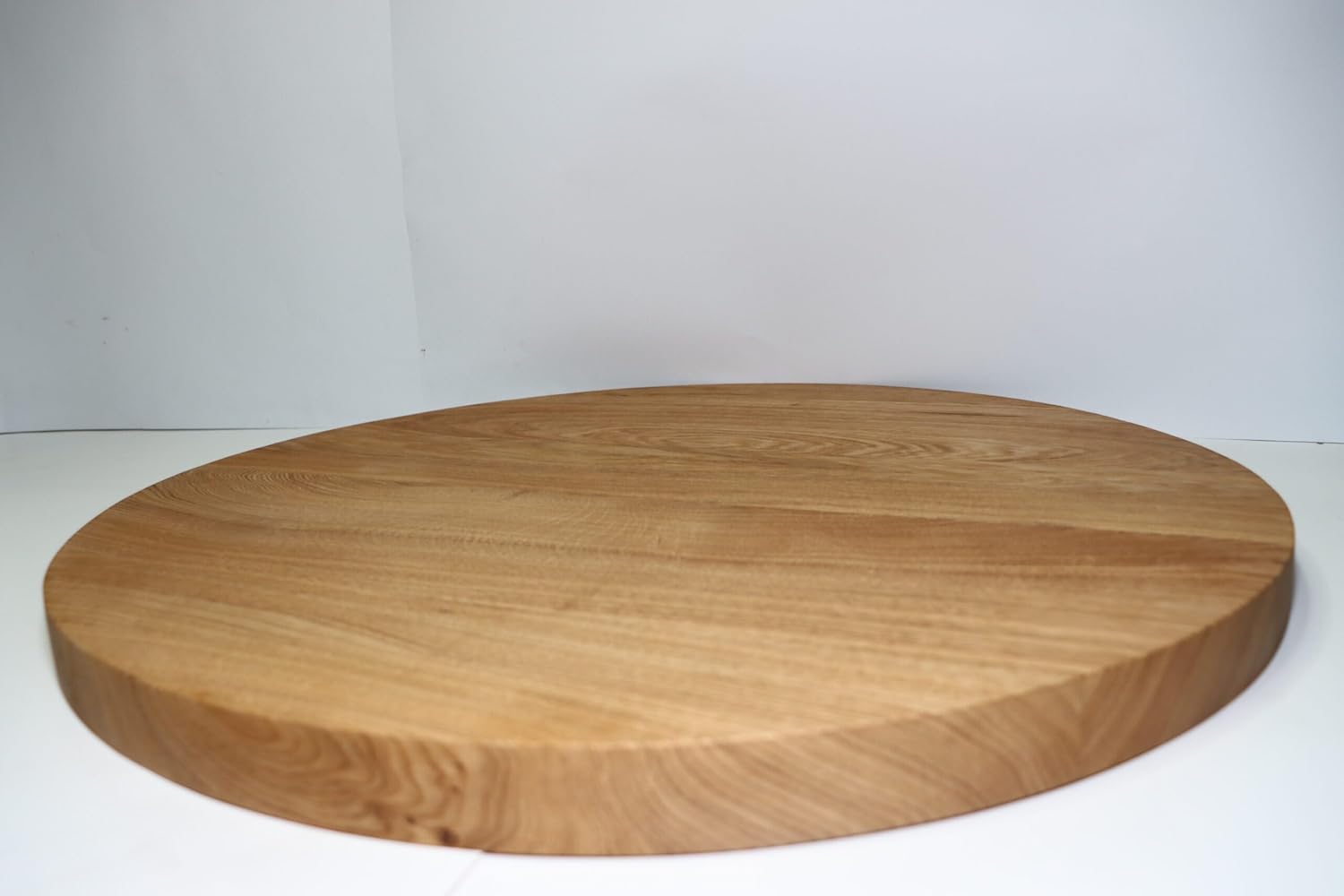 Tischplatte rund in Eiche massiv, geölt, 4cm stark, runde Holzplatte, Eiche Platte (Durchmesser 60cm)