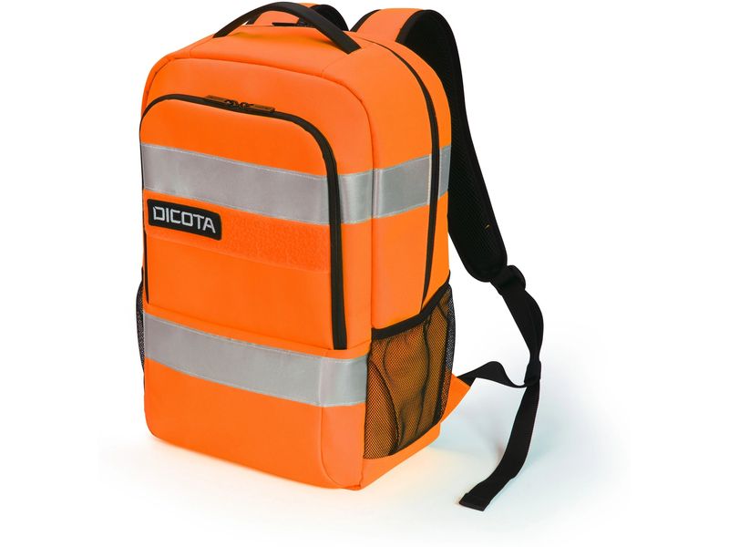 DICOTA Rucksack Hi-Vis 24 l – Orange Maximale Sichtbarkeit und Arbeitssicherheit für den Outdoor-Einsatz