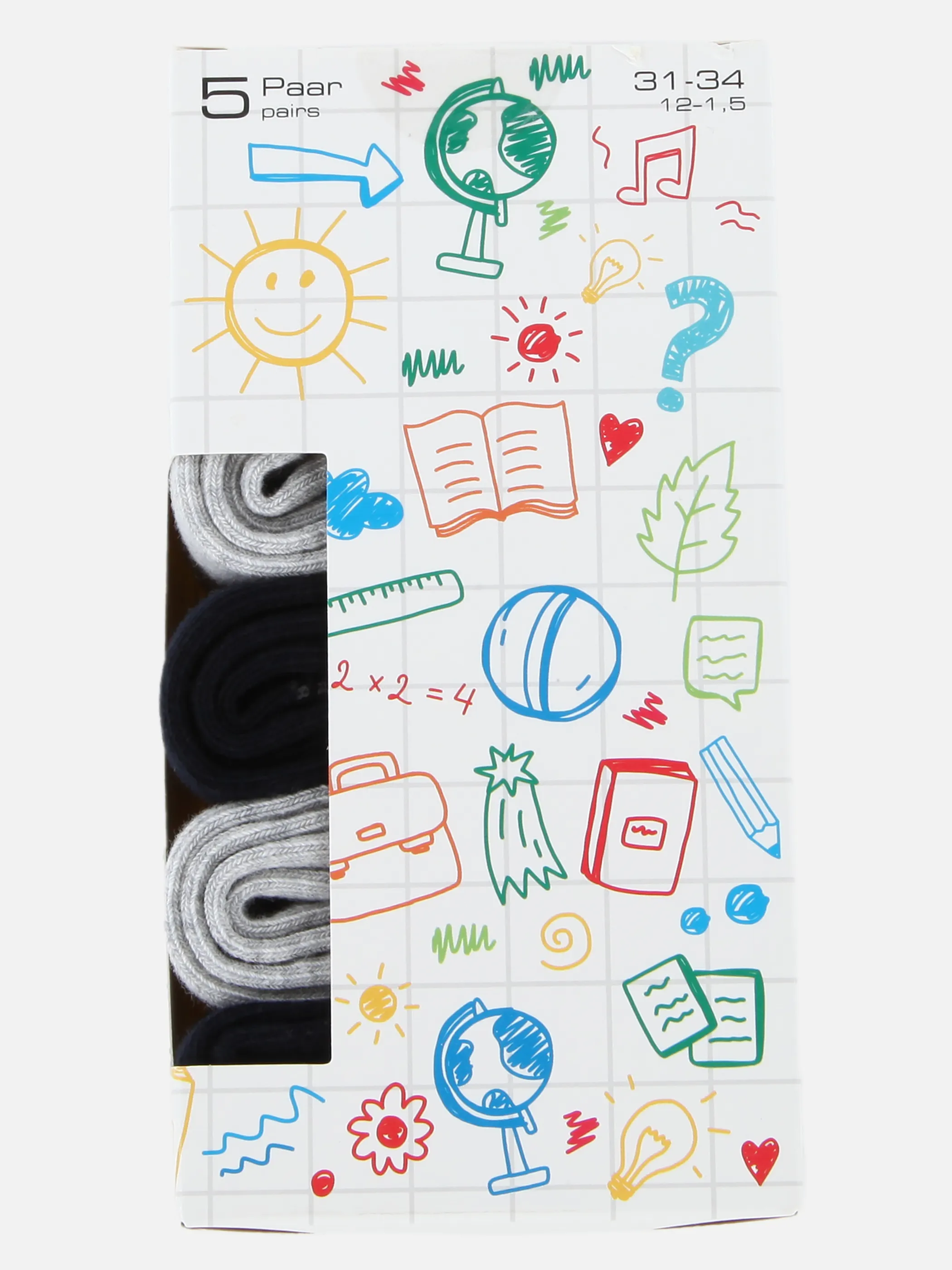 Kinder Socken Set, 5tlg., Schulanfang