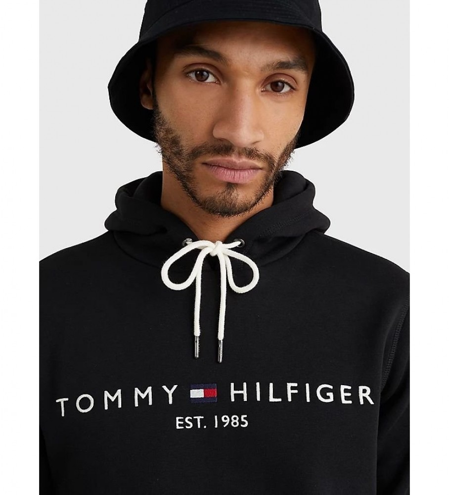 Moletom com capuz Tommy Hilfiger Core Logo - Preto