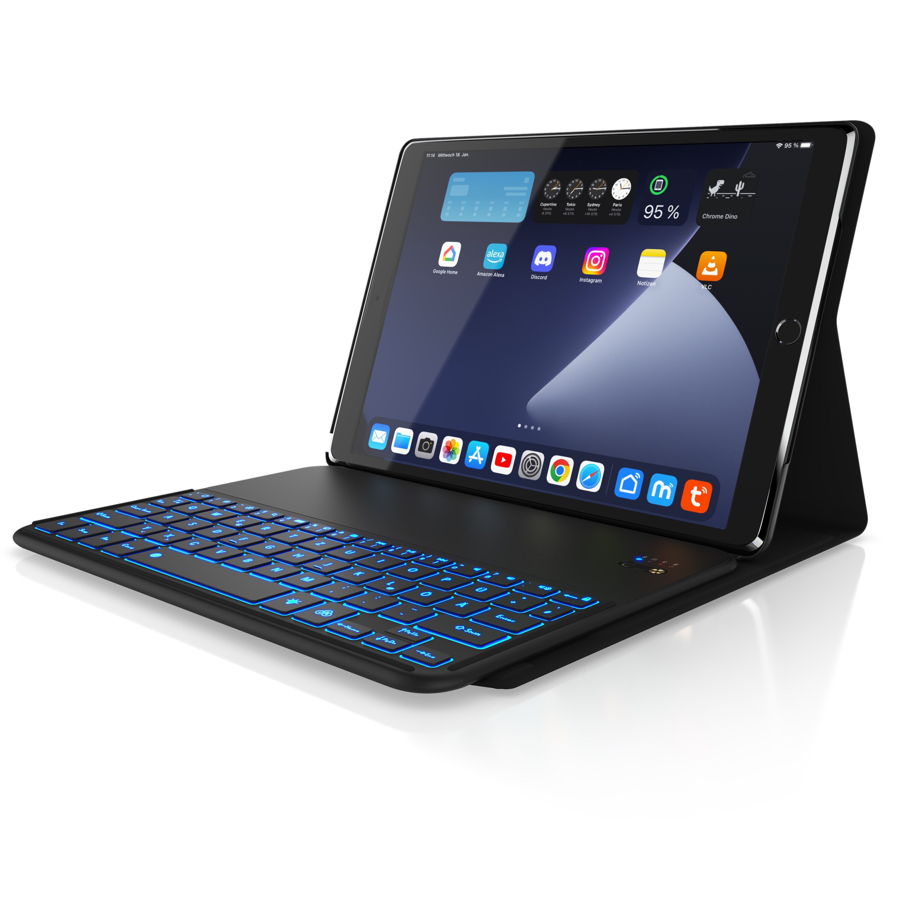 Aplic Tablet-Tastatur, Kunstledercase für iPad Pro 10,5