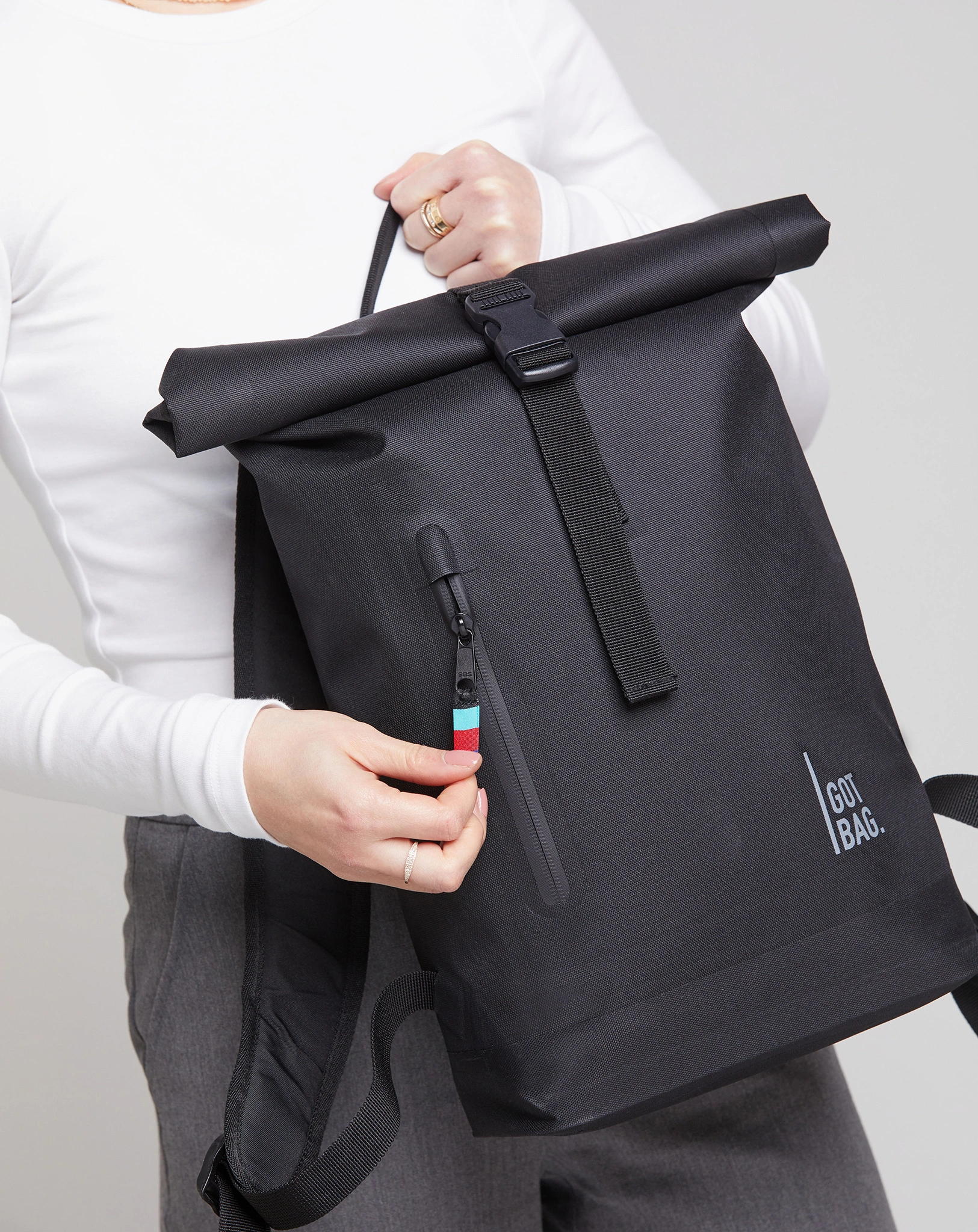 Rucksack ROLLTOP SMALL (40x40x8) in black