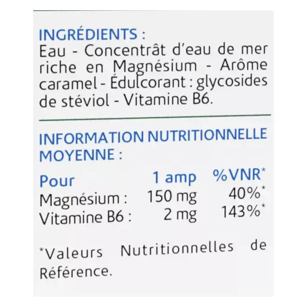 Naturland Magnésio Marinho + Vitamina B6 20 ampolas