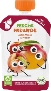 Freche Freunde Quetschmus Apfel Mango & Pfirsich, 100 g