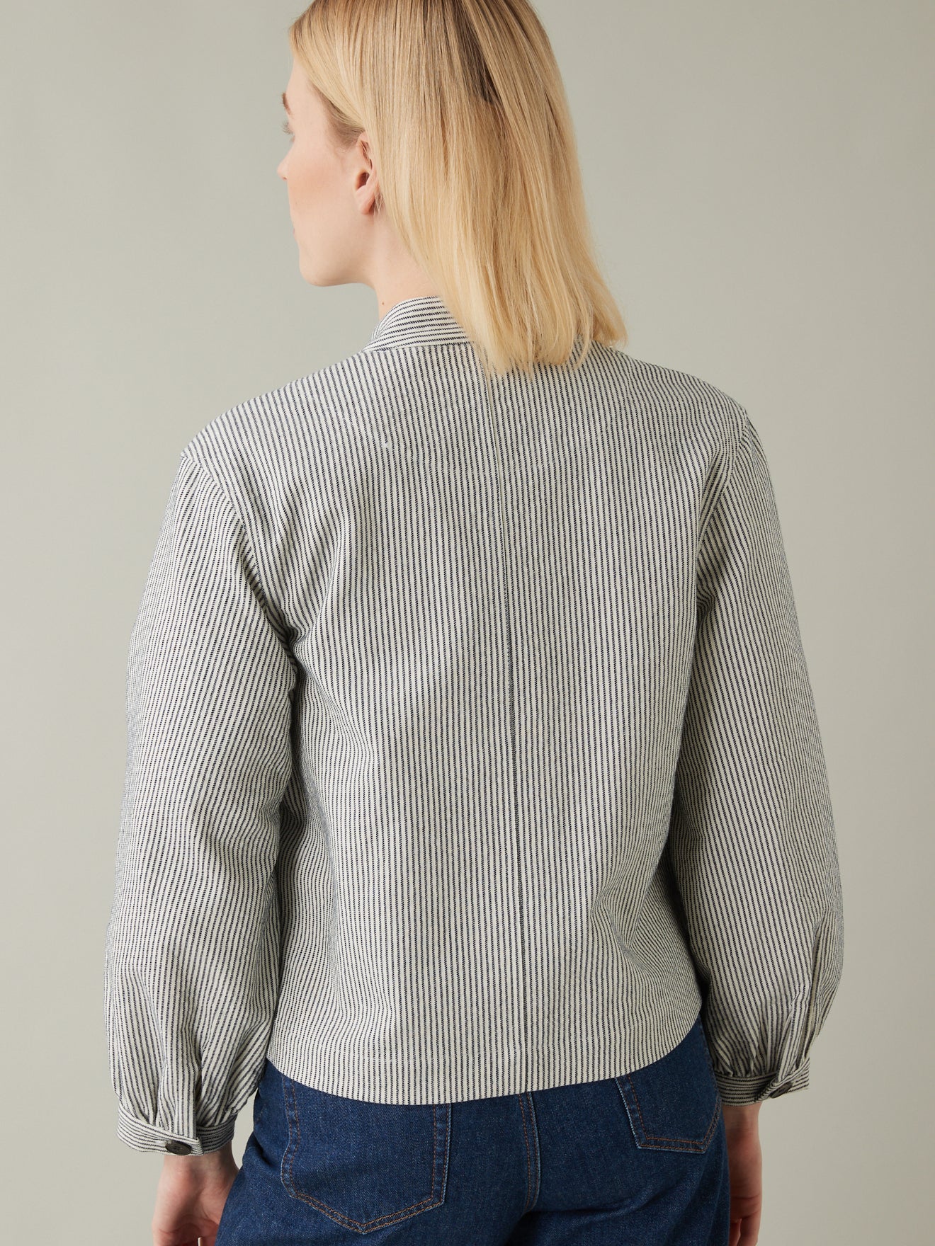 Veste boîte rayée femme