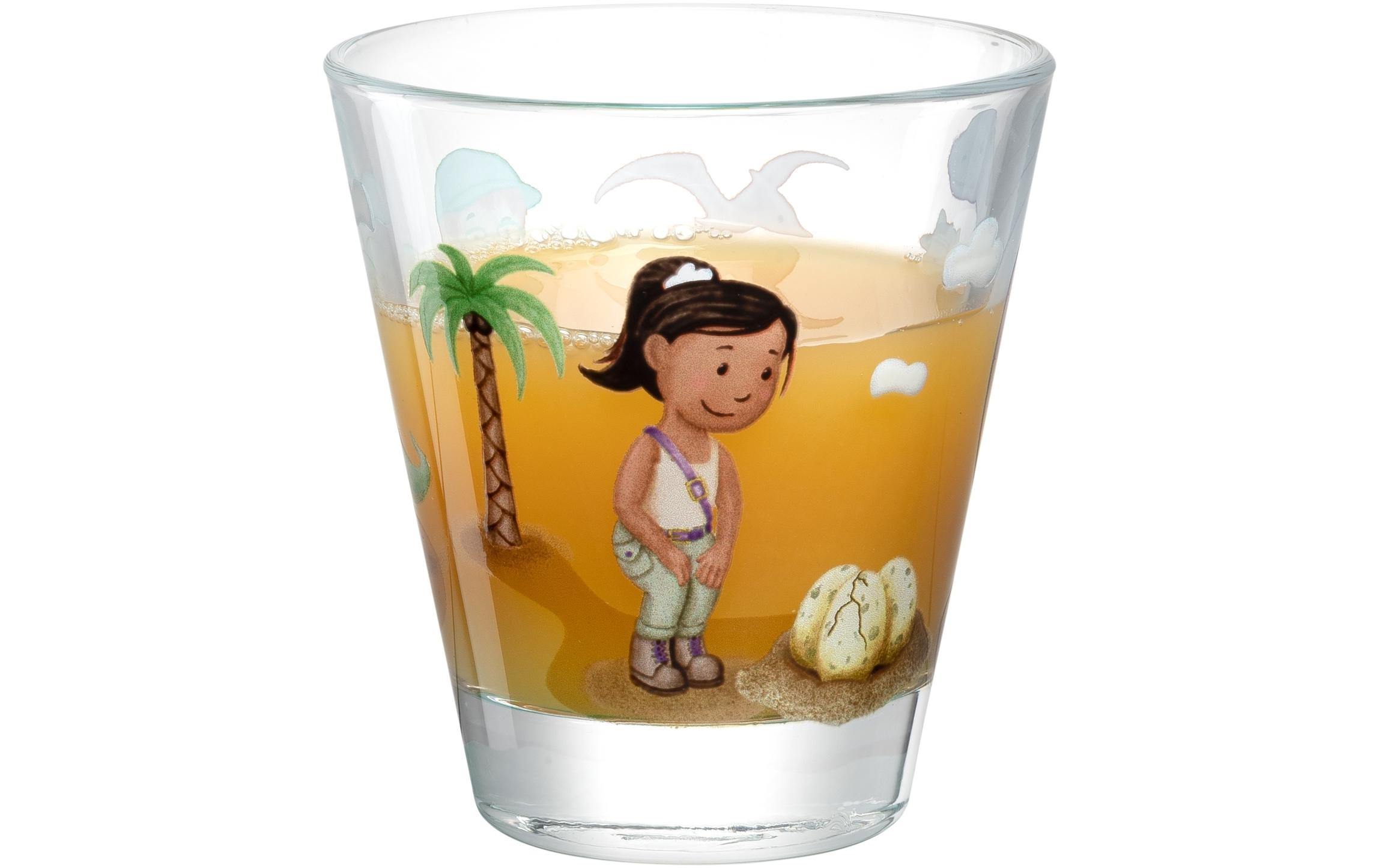 Kindertrinkglas Avventura 215 ml, 6 Stück, DinosaurierTrinkglas für Kinder