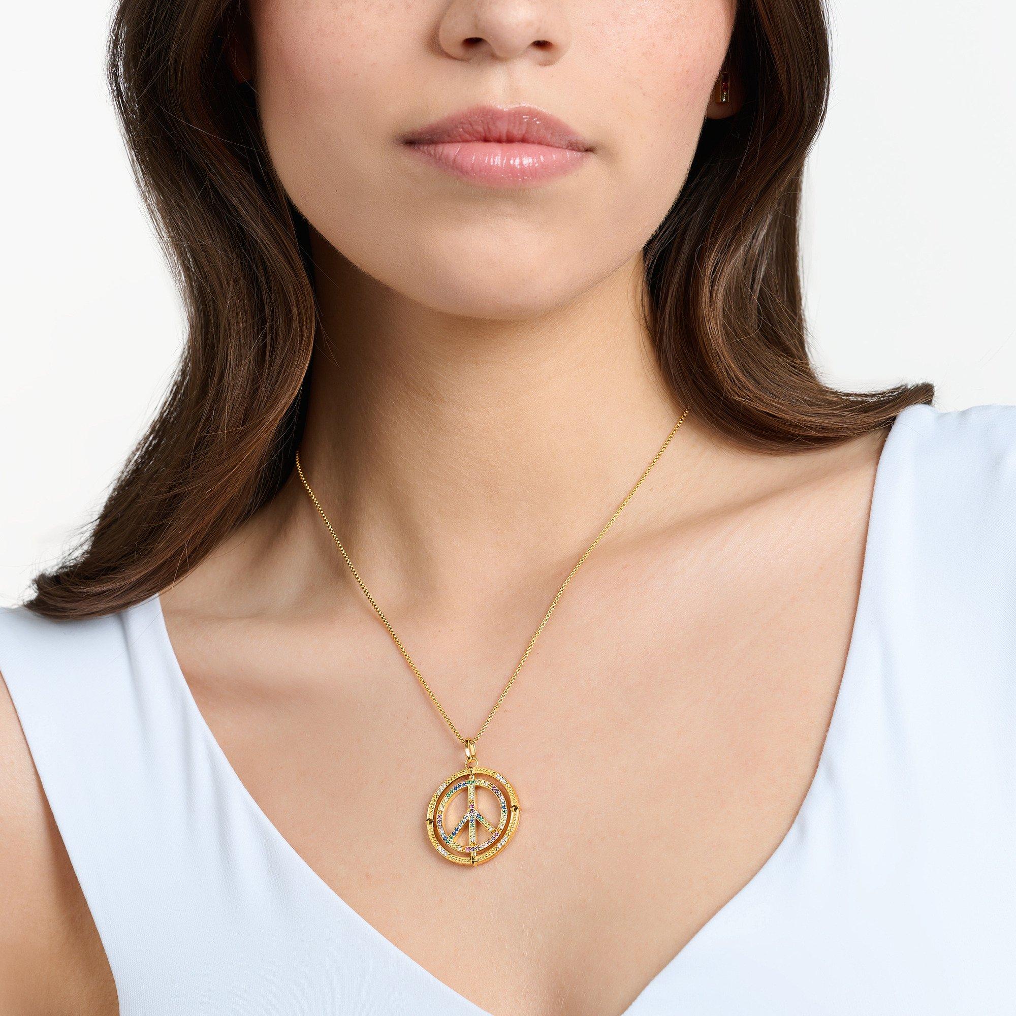 Thomas Sabo Charm Peace Pendant with Colourful Stones