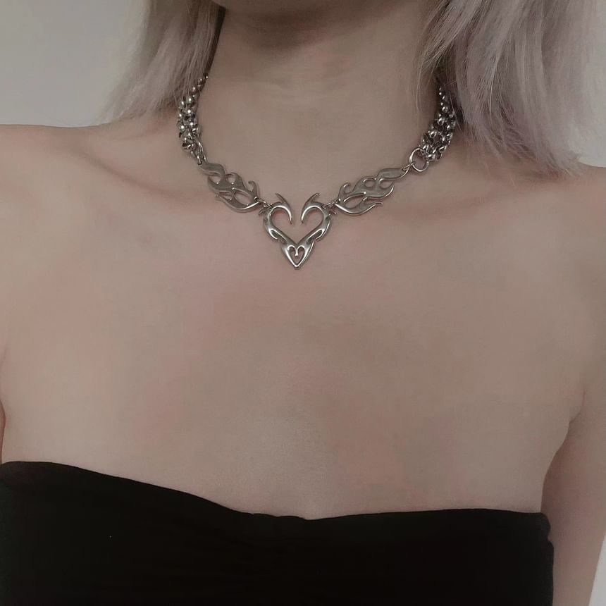 Bolgivy - Hartvormige ketting