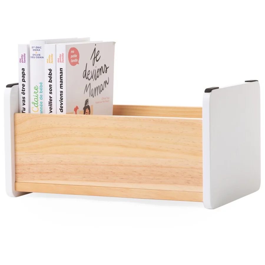 CHILDHOME Tritthocker Holz Weiss-Naturell