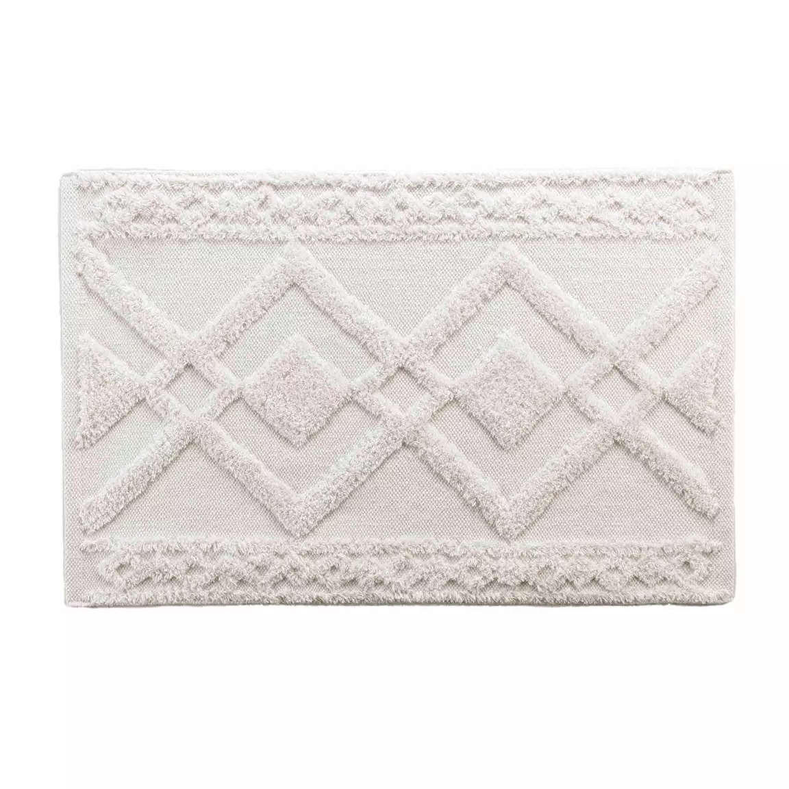 Tapis de bain coton (50 x 80 cm) Gladis Blanc