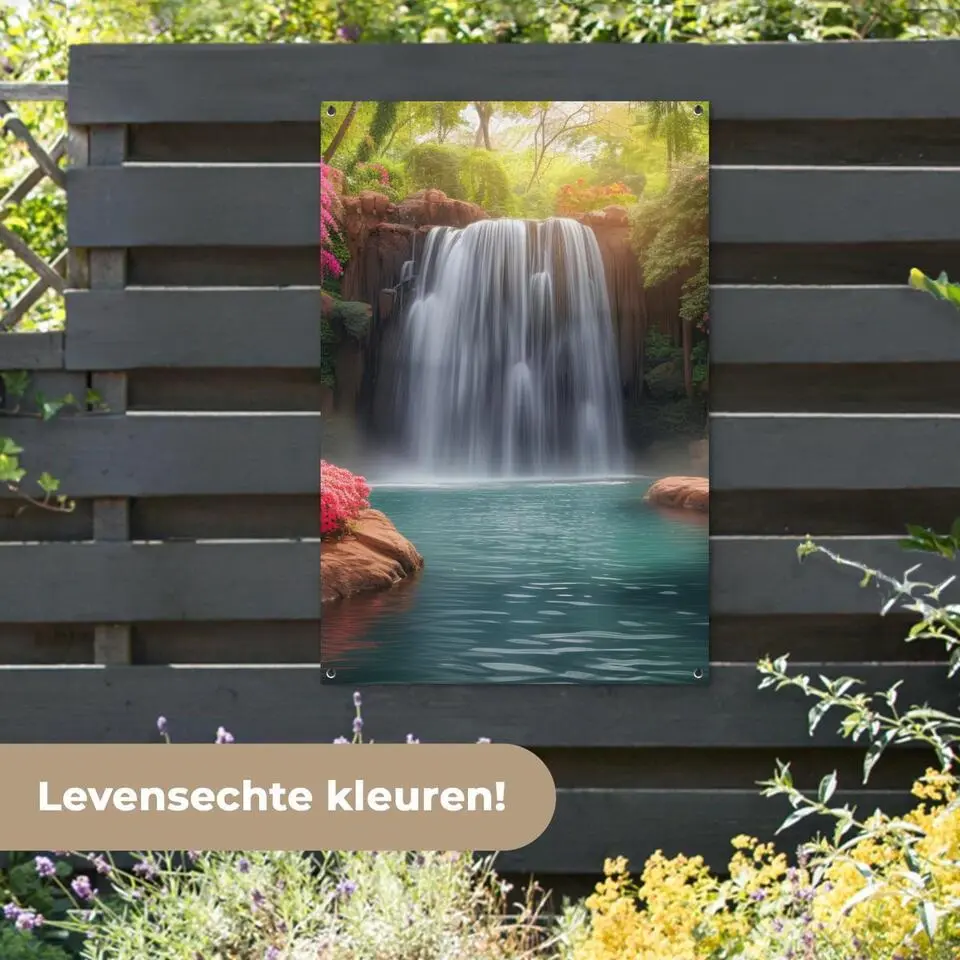 MuchoWow Tuinposter 80x120cm Waterval Natuur Planten Jungle