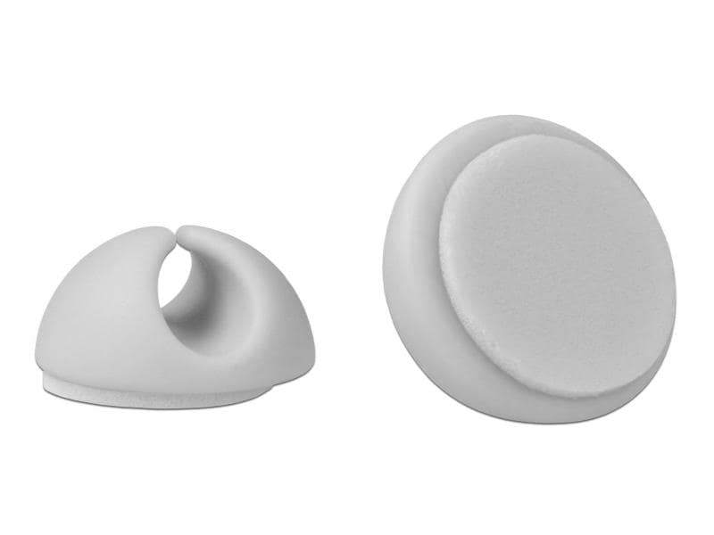 Delock Kabelhalter 6.5 mm 2x3 Stück, grau&weiss Delock Kabelhalter Set 6 Stück