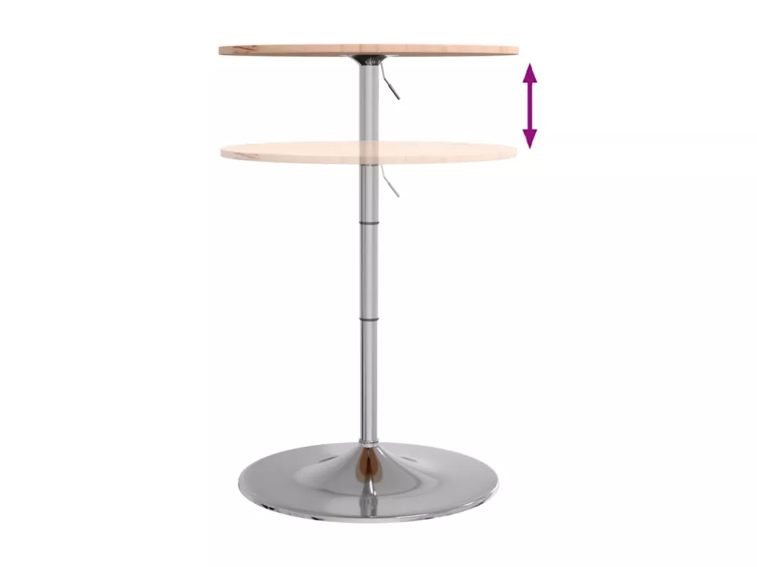 Table de bar Ø60x89,5 cm bois massif de hêtre