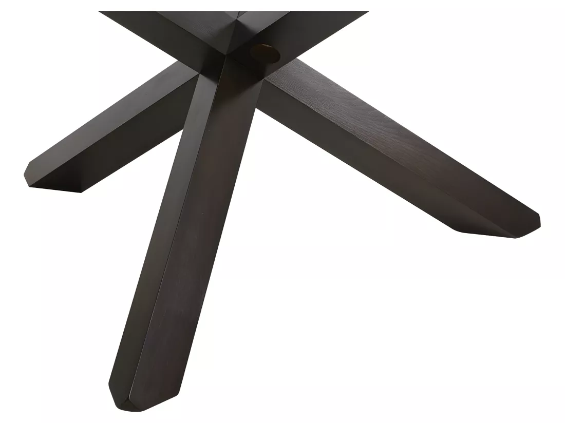 Table à manger CENTAURI - 4 personnes - Bois et verre trempé