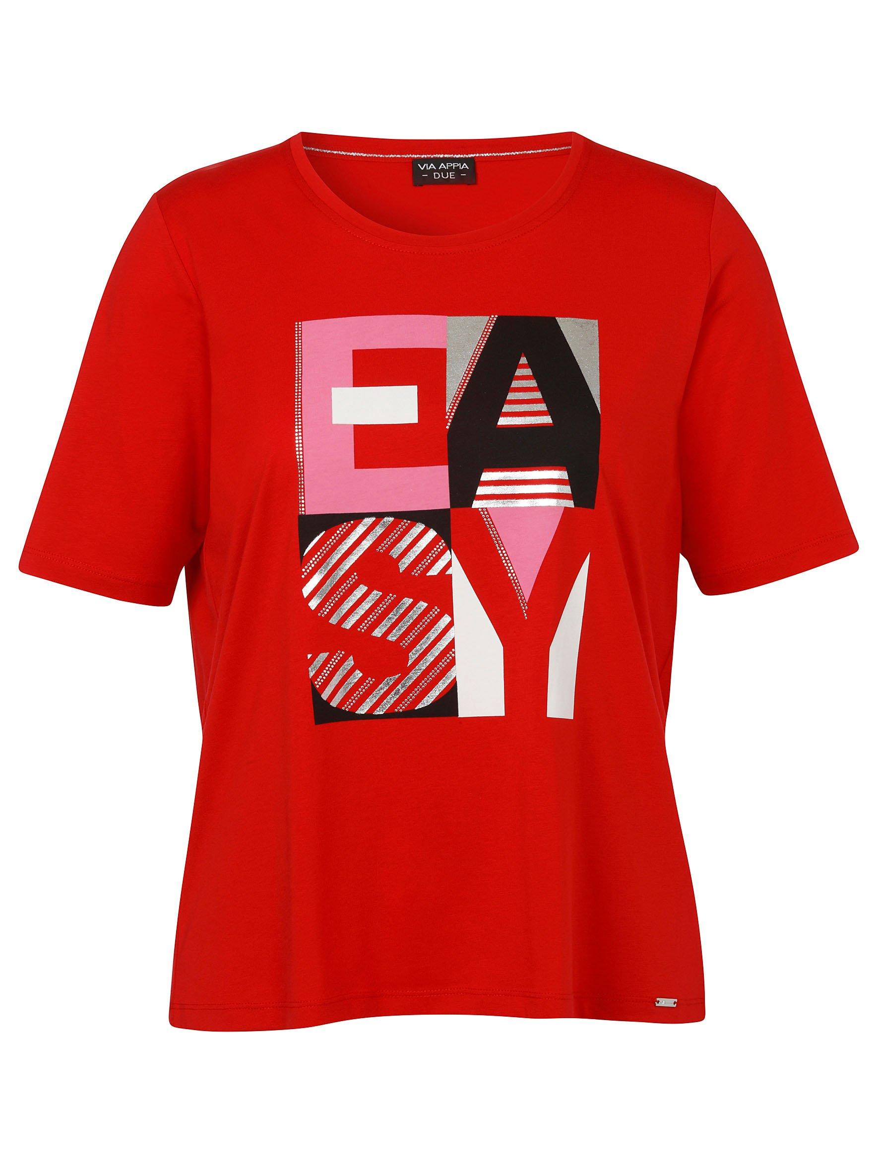 T-Shirt mit Wording-Frontprint