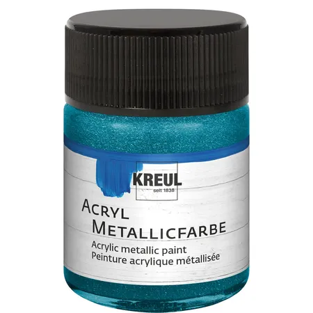 KREUL Acryl Metallicfarbe Petrol 50 ml