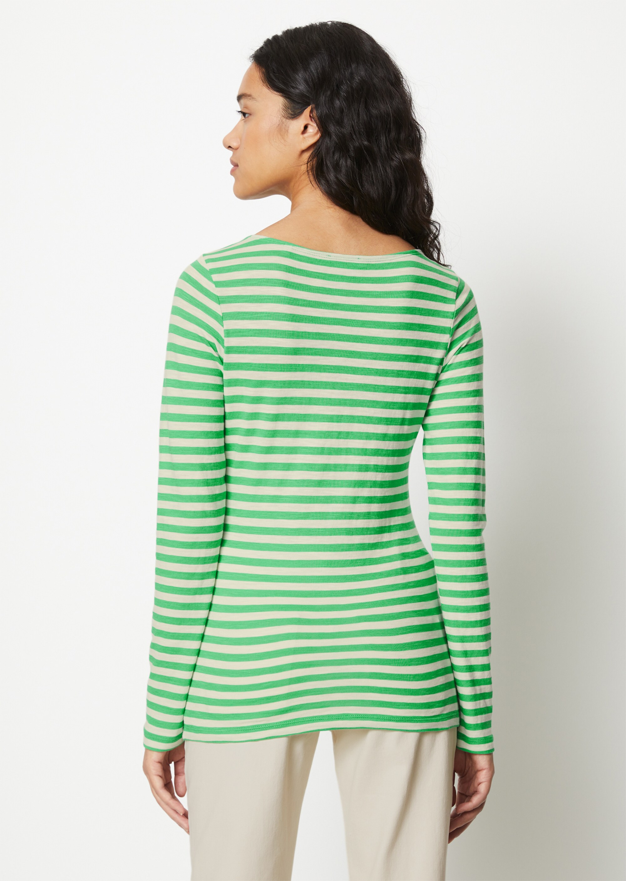 Ringel-Longsleeve regularaus Slubjersey