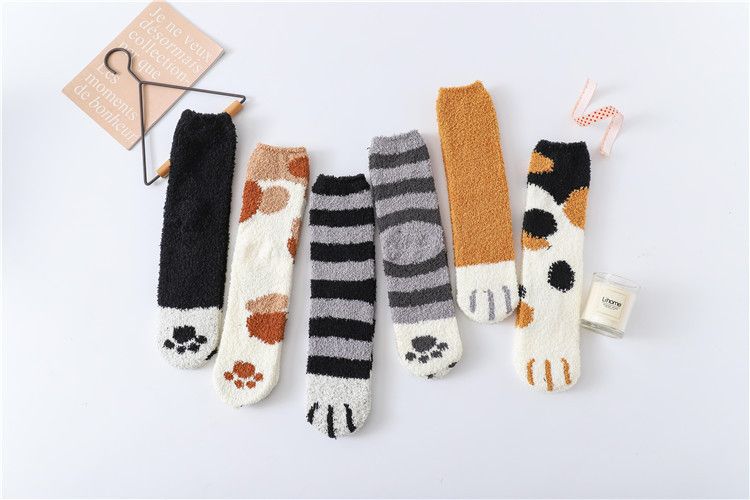 Autuna - Kattenfleece sokken