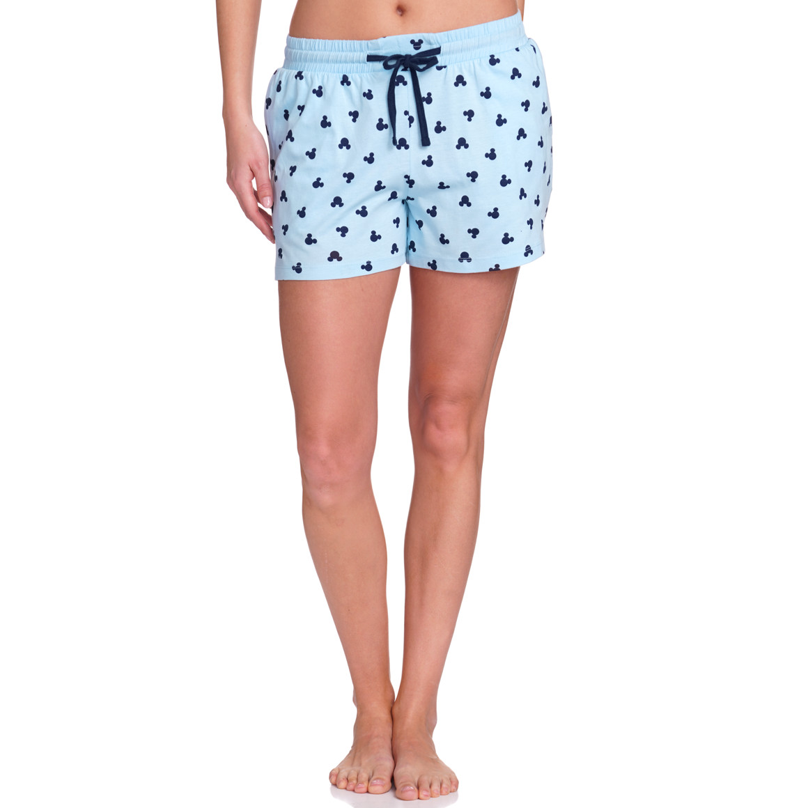 Gina Benotti Micky Maus Schlafshorts mit Allover-Print hellblau