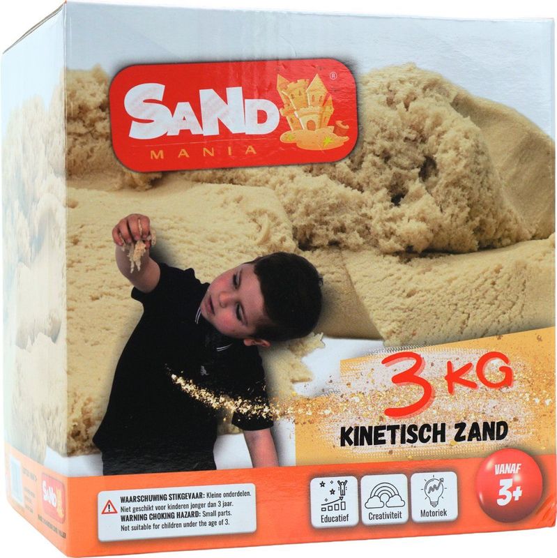 Sand mania® - Kinetisch zand - 3 KG - Met coole roller - Magic sand - Speelzand - Magisch zand - Montessori speelgoed