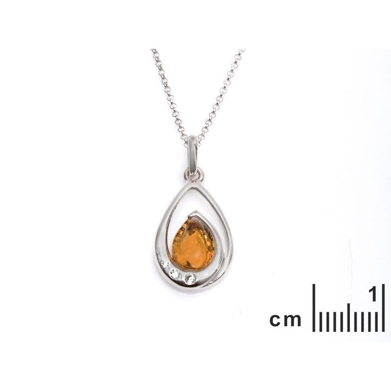 Collier argent 925 Ambre veritable de la mer Baltique