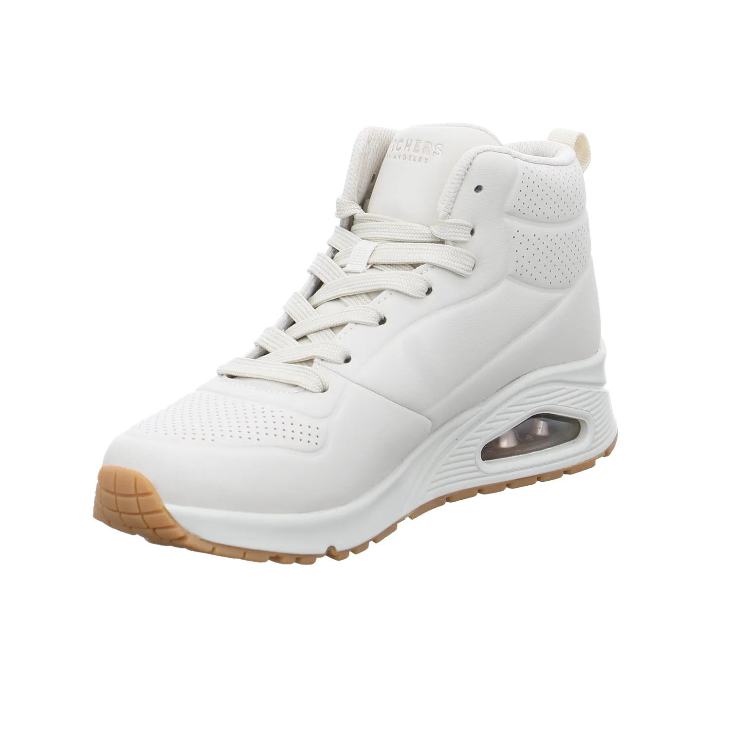 SKECHERS Mid Cut Sneaker Offwhite Lederimitat