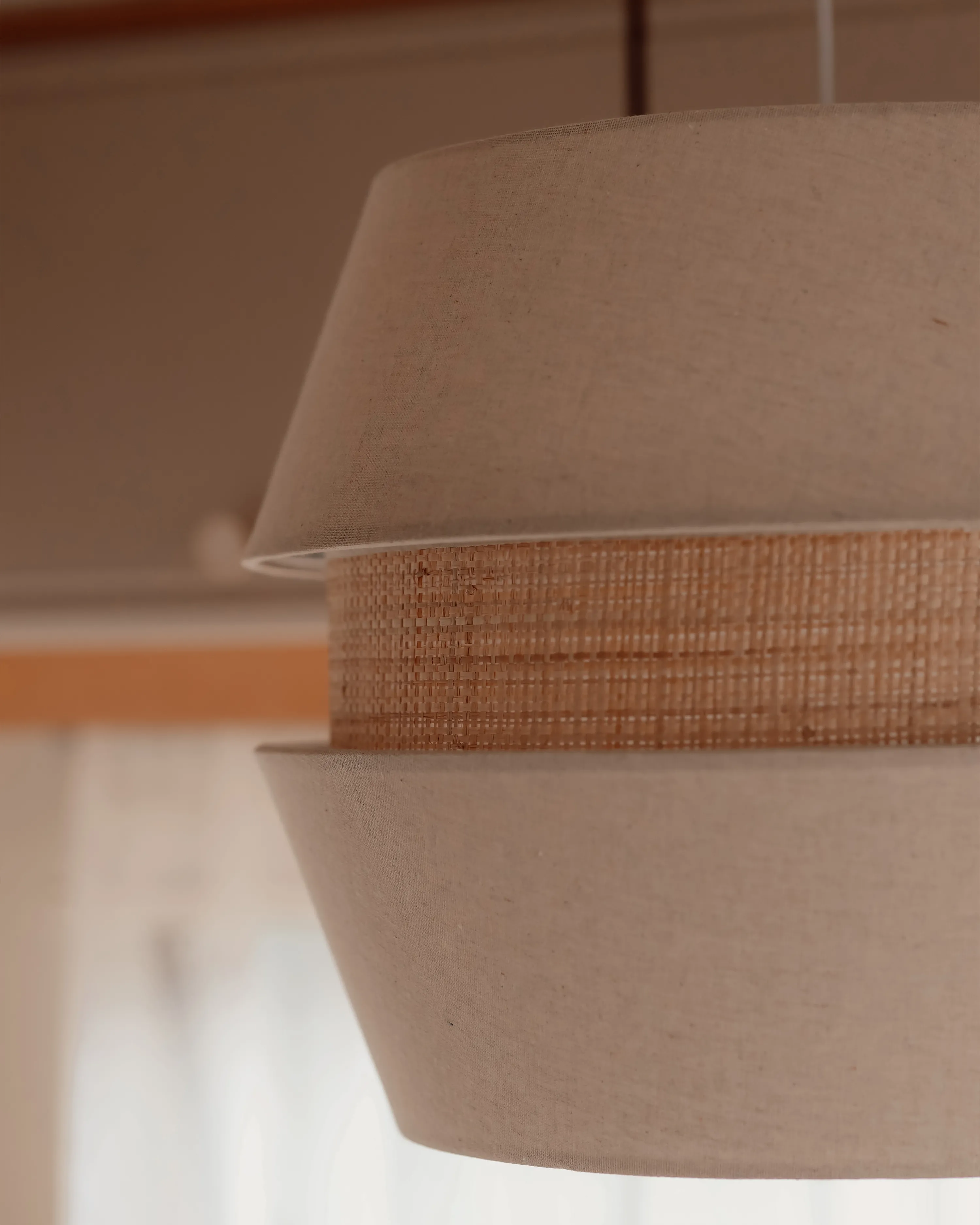 Hanglamp ATOYAC Kunstlinnen Beige
