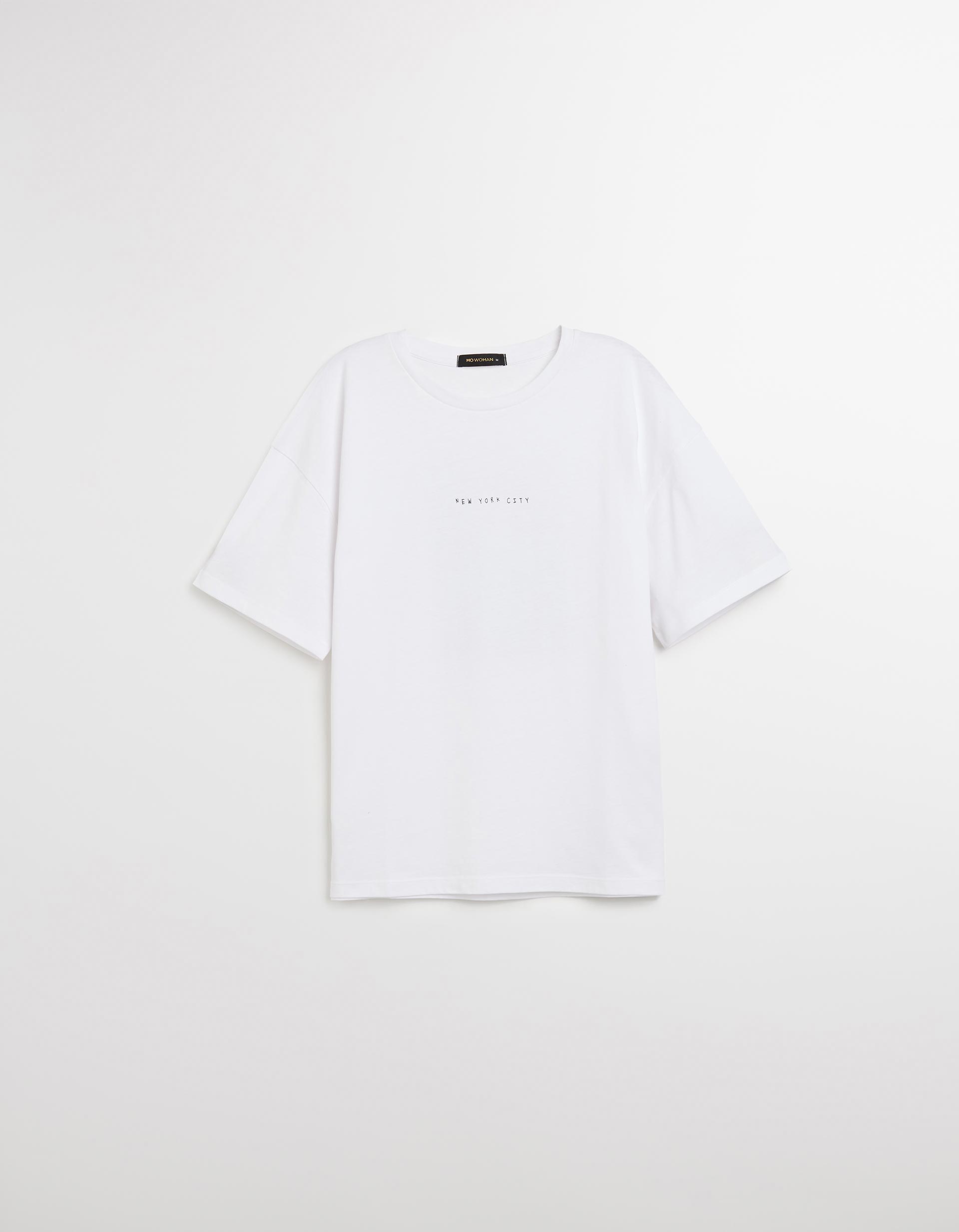 T-shirt Print, Mulher, Branco
