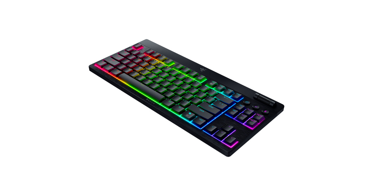 RazerBlackWidow V4 Low-Profile, gaming toetsenbord  (Zwart, US lay-out, Razer Low-Profile Orange, RGB leds, TKL)