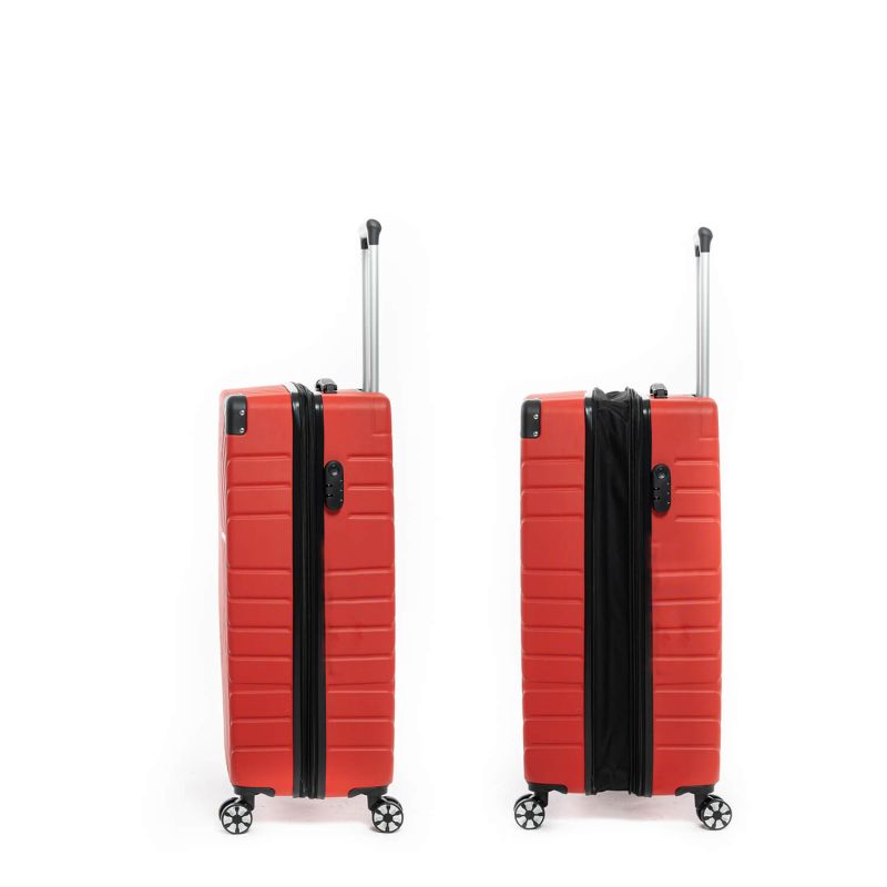 Lot de 3 valises rigides 2123 56, 67 et 77 cm Rouge