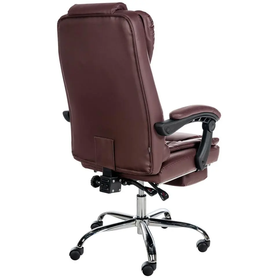 CLP Bureaustoel Oxygen chroom Frame - Kunstleer - bordeauxrood