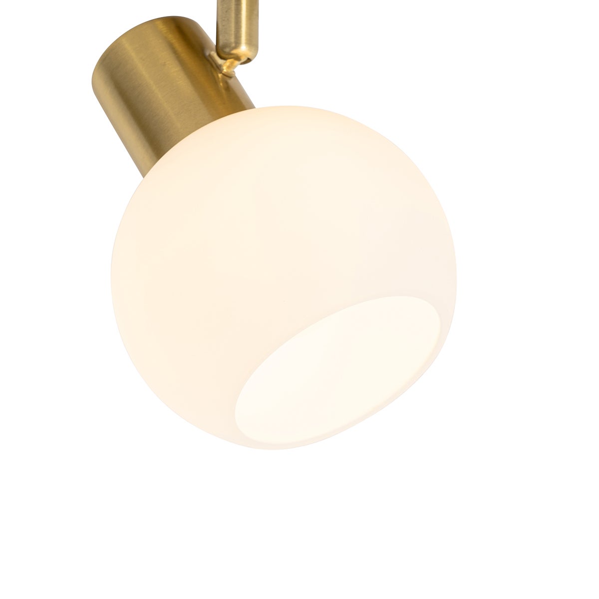 Art Deco spot in goud met verstelbaar opaalglas – Anouk