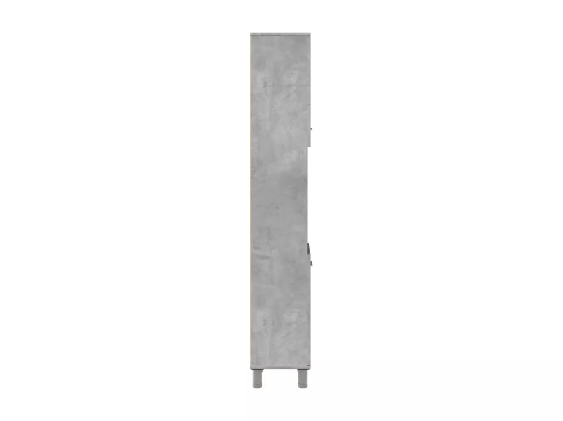 Armoire de salle de bain Gris béton 30x30x179 cm Aggloméré