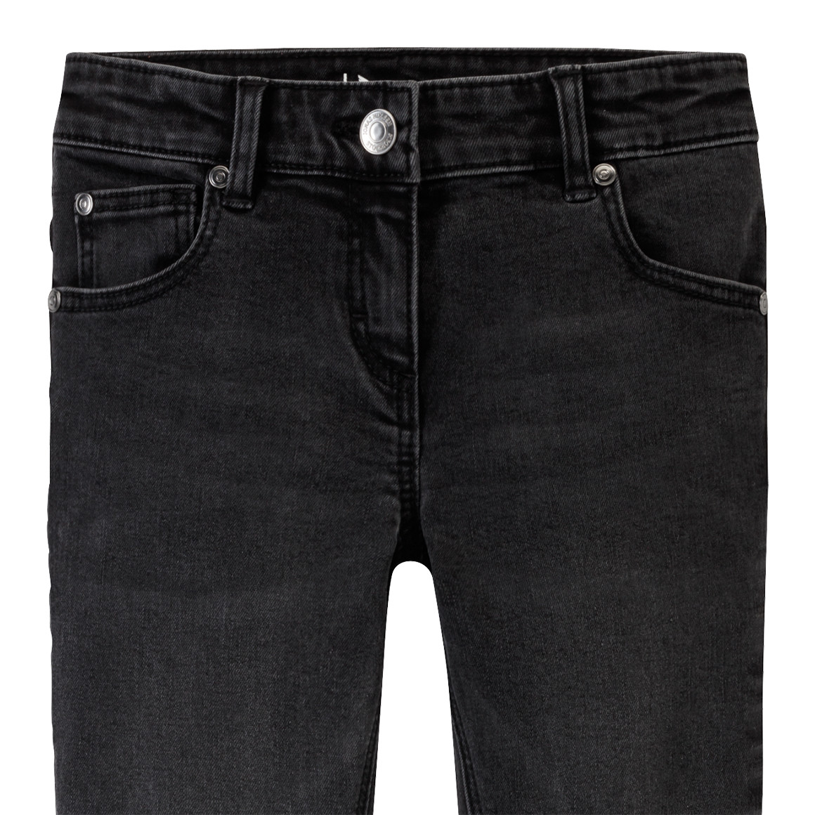 Jonas Nielsen Mädchen Skinny-Jeans mit Used-Waschung dunkelgrau