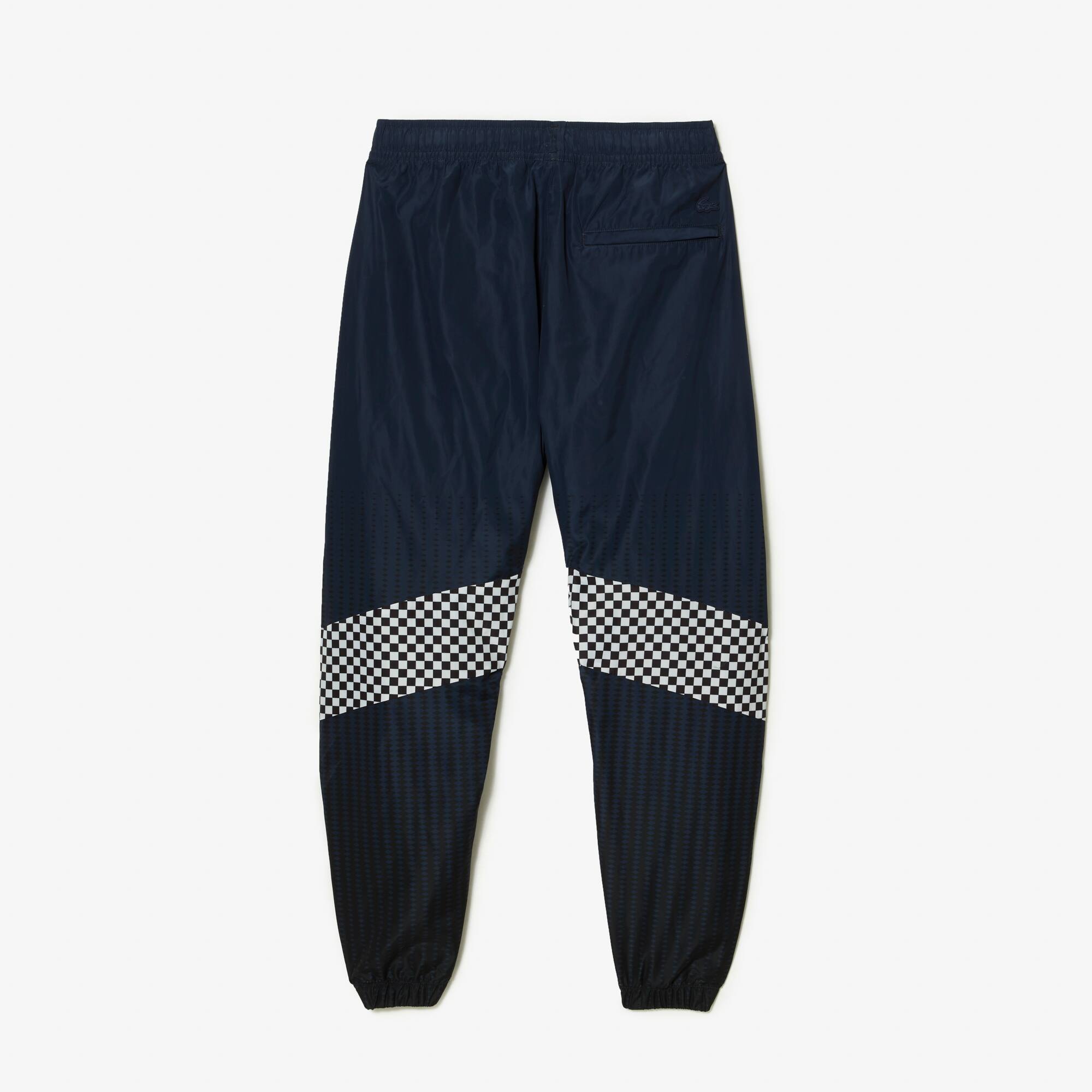 Herren LACOSTE Hose mit Ombré-Schachbrettmuster Trainingshosen - Blau - Lacoste - Herren