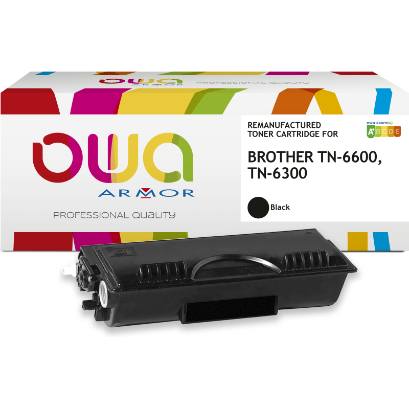 Toner remanufacturé OWA - standard - Noir - pour BROTHER TN-6600, TN-6300
