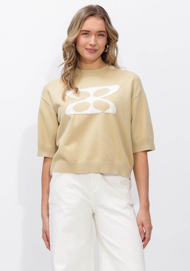 beige studio ar trui isidre viscose knit