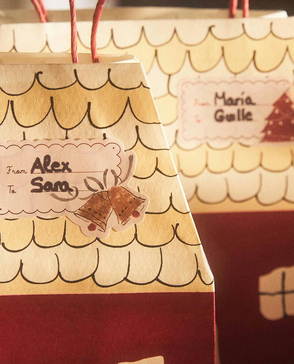 Pacote com etiquetas para presentes de Natal infantis (pacote com 24)