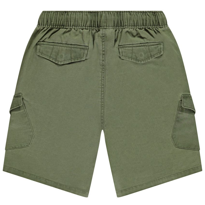 Bermuda cargo en twill pour garçon - Vert