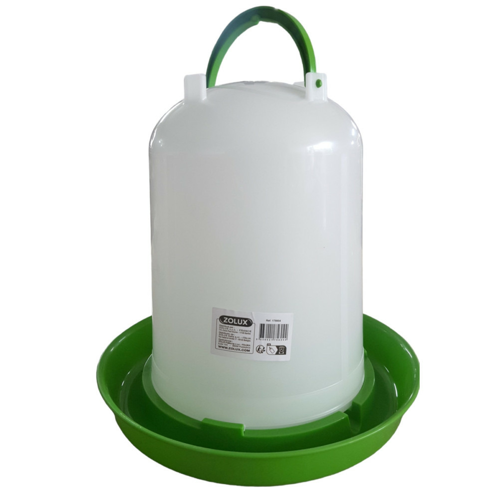 Abreuvoir en plastique, capacité 8 litres, basse cour