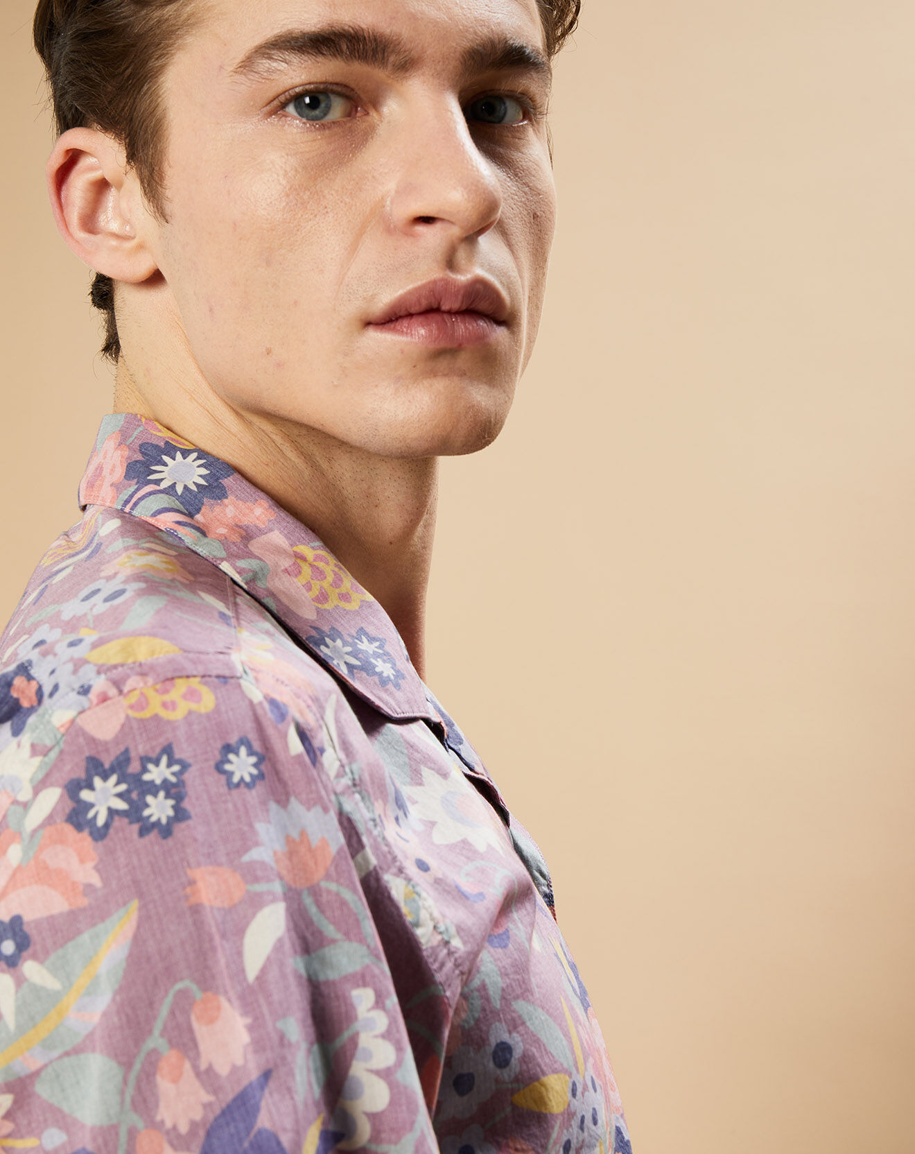 Hartford Chemise Slim Slam reverse floral