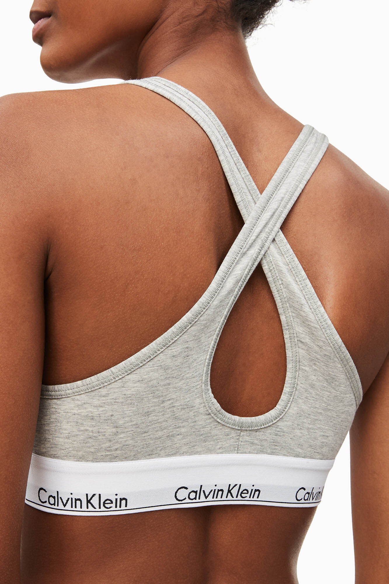 Top Calvin Klein de algodão moldado com cós elástico